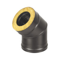 Сэндвич-колено BLACK (AISI 430 0,8мм) 45* 2 секции д.115х200