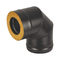 Сэндвич-колено BLACK (AISI 430 0,8мм) 90* 3 секции д.115х200